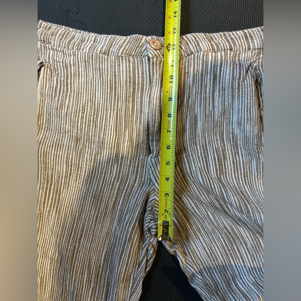 Free People Marta Yarn Stripe Dyed Trouser Pants size 4 100% cotton - Picture 5 of 12